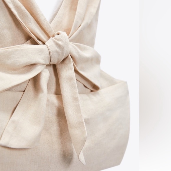 Zara Linen Blend Top Size Large - Picture 5 of 7